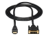 Startech 6ft (1.8m) HDMI to DVI Cable, DVI-D to HDMI Display Cable (1920x1200p), Black, 19 Pin HDMI Male to DVI-D Male Cable Adapter, Digital Monitor Cable, M/M, Single Link - Front