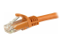 Startech 75ft CAT6 Ethernet Cable, 10 Gigabit Snagless RJ45 650MHz 100W PoE Patch Cord, CAT 6 10GbE UTP Network Cable w/Strain Relief, Orange, Wiring is UL Certified/TIA - Close up