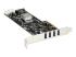 Startech 4 Port USB 3.0 PCIe Card w/ 4 Dedicated Channels - Left-angle