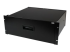 Startech 4U Black Steel Storage Drawer for 19in Racks and Cabinets - Left-angle